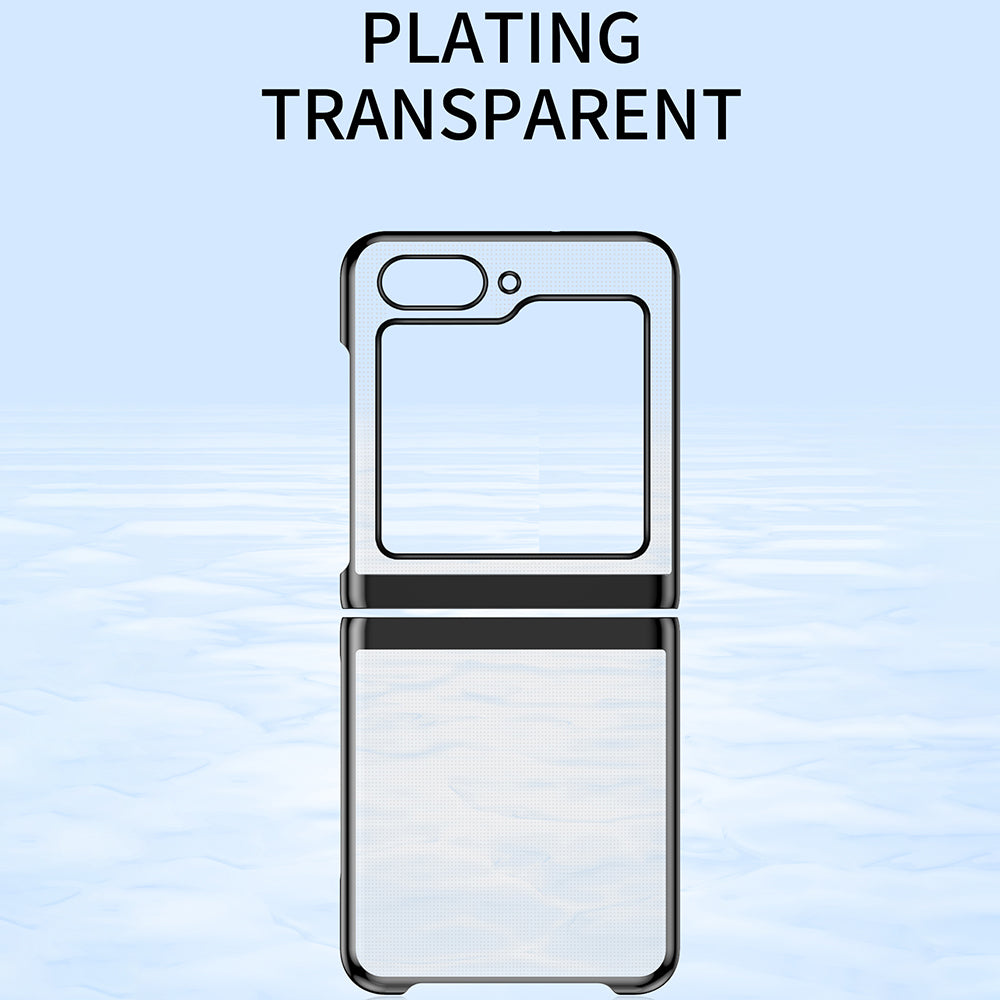 Clear Back Cover for Samsung Galaxy Z Flip5 5G Hard PC Electroplating Frame Phone Case Clear Back Cover for Samsung Galaxy Z Flip5 5G Hard PC Electroplating Frame Phone Case